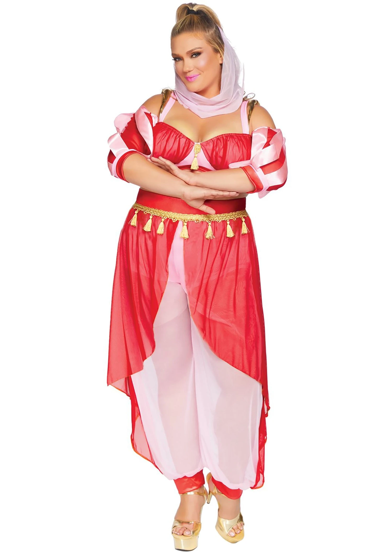 LEG AVENUE Adult's Plus Size Dreamy Genie Costume 3 LEG AVENUE Adult's Plus Size Dreamy Genie Costume