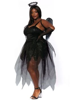 Dreamgirl Plus Size Fallen Angel Costume For Women 8 Dreamgirl Plus Size Fallen Angel Costume For Women -Halloween Costumes womens plus fallen angel costume alt 1