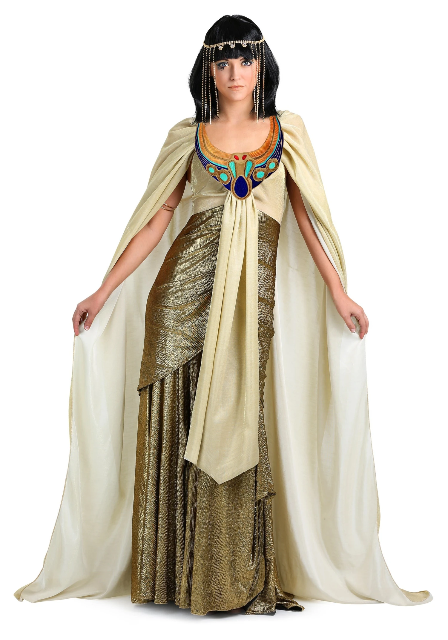 Women's Plus Size Golden Cleopatra Costume Dress 3 Women's Plus Size Golden Cleopatra Costume Dress