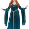 Women's Plus Size Lady Guinevere Teal Costume -Halloween Costumes womens plus lady guinevere teal costume