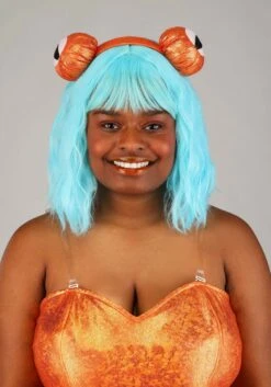 Plus Size Orange Iridescent Octopus Costume For Women -Halloween Costumes womens plus orange iridescent octopus costume alt 2