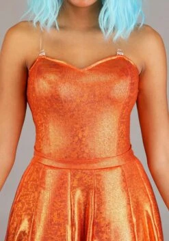 Plus Size Orange Iridescent Octopus Costume For Women -Halloween Costumes womens plus orange iridescent octopus costume alt 3