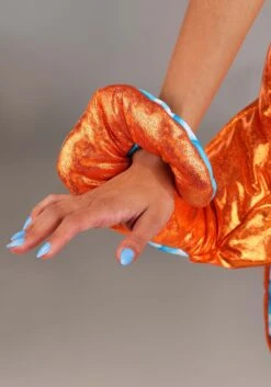 Plus Size Orange Iridescent Octopus Costume For Women -Halloween Costumes womens plus orange iridescent octopus costume alt 4