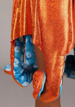 Plus Size Orange Iridescent Octopus Costume For Women -Halloween Costumes womens plus orange iridescent octopus costume alt 5