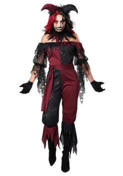 Plus Size Psycho Jester Women's Costume
