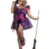 Plus Size Women's Purple Web Witch Costume -Halloween Costumes womens plus purple web witch costume