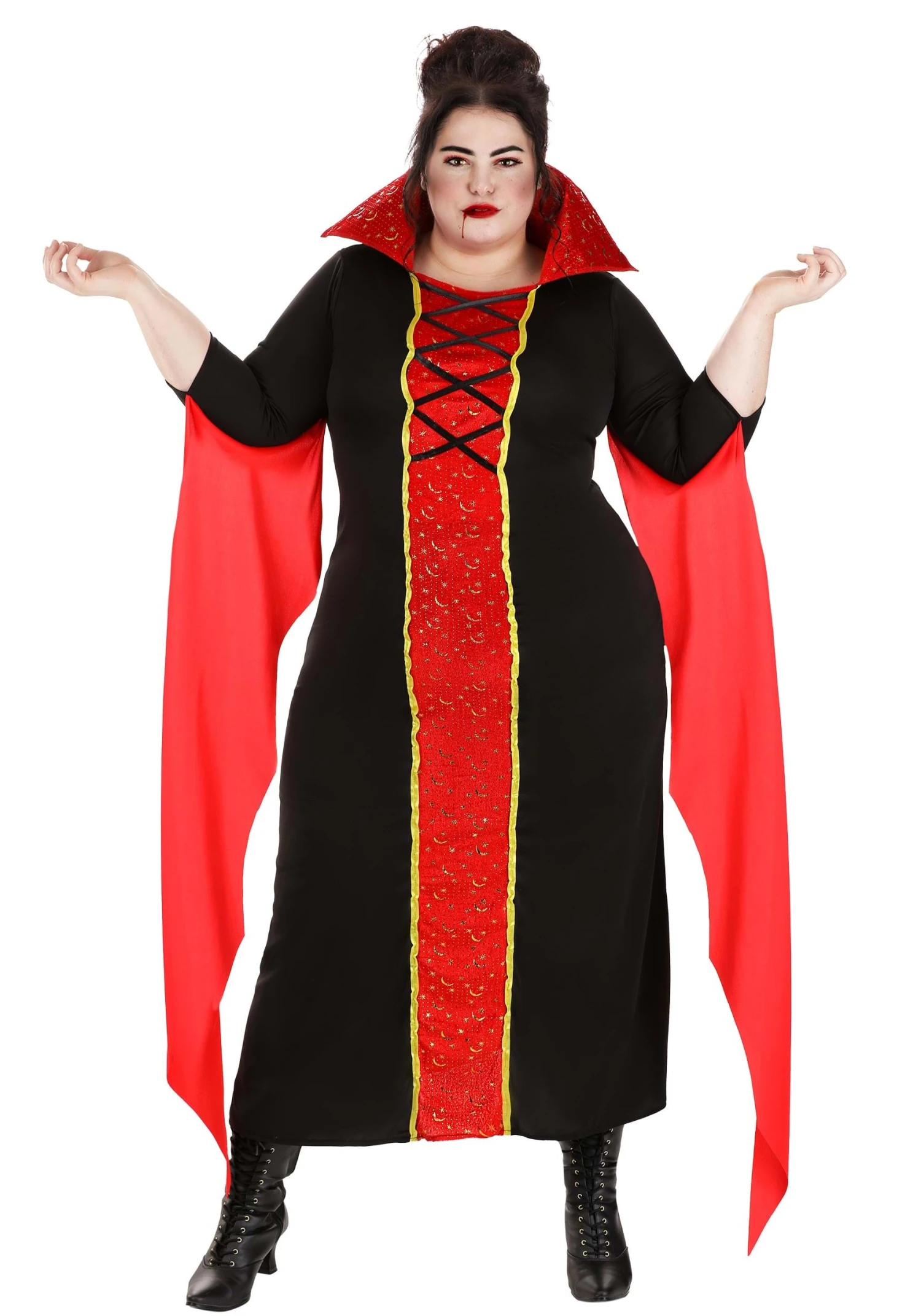 Women's Plus Size Queen Vampire Costume Dress 3 Women's Plus Size Queen Vampire Costume Dress