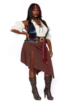 Dreamgirl Plus Rogue Pirate Wench Costume For Women 9 Dreamgirl Plus Rogue Pirate Wench Costume For Women -Halloween Costumes womens plus rogue pirate wench costume alt 2