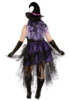 Dreamgirl Women's Plus Size Sexy Purple Witch Costume -Halloween Costumes womens plus sexy purple witch alt 1