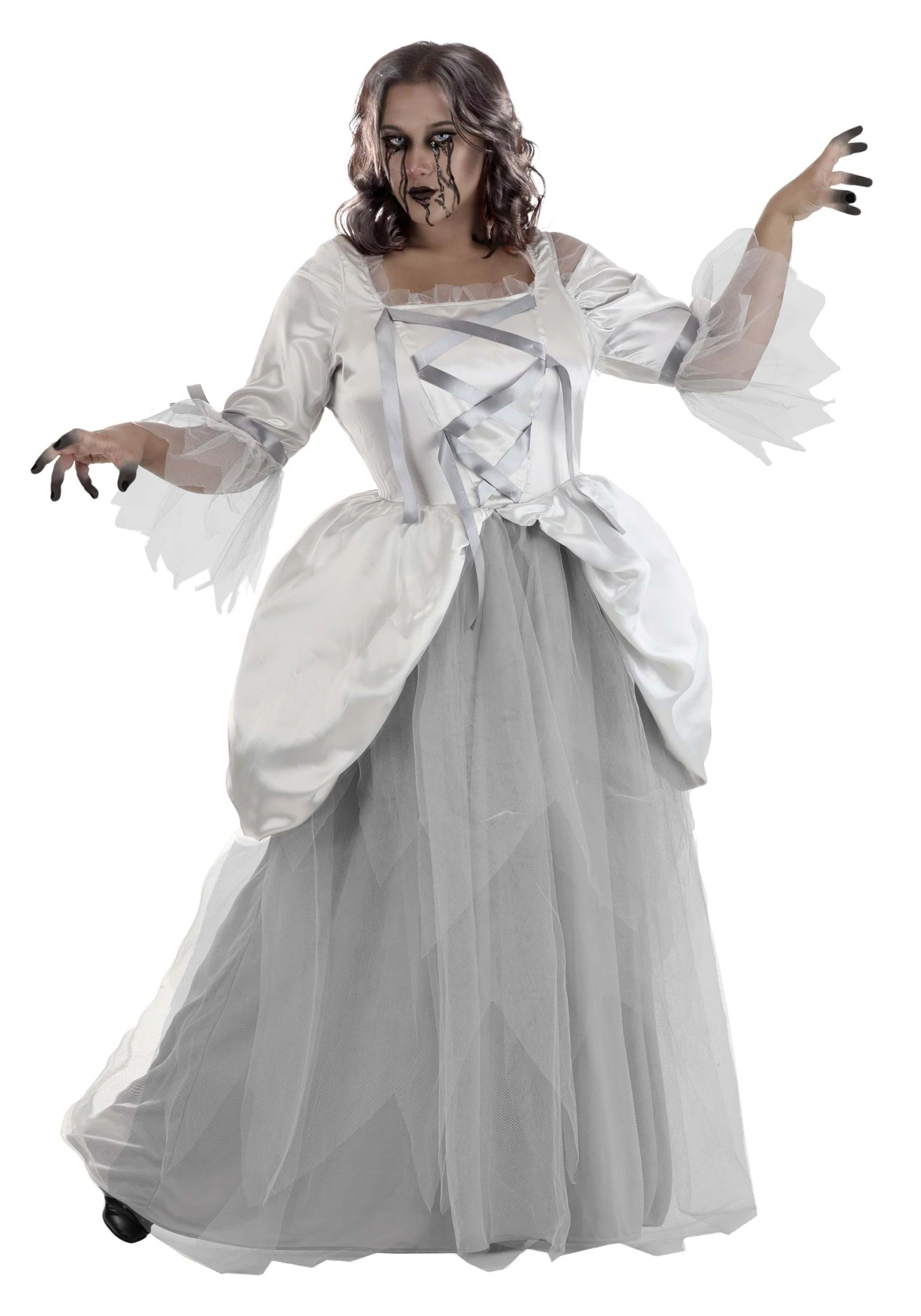 Women's Plus Size 18th Century Ghost Costume Dress 3 Women's Plus Size 18th Century Ghost Costume Dress