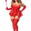 Plus Size 5 PC Devilicious Corset Costume For Women 1 Plus Size 5 PC Devilicious Corset Costume For Women -Halloween Costumes womens plus size 5 pc devilicious corset costume