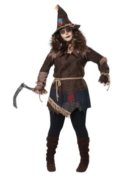 Plus Size Creepy Scarecrow Costume For Women