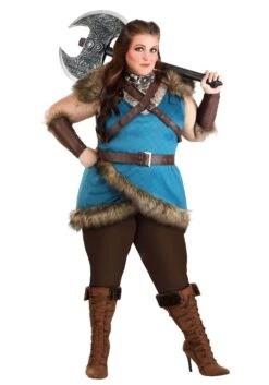 Plus Size Women's Deluxe Valhalla Viking Costume