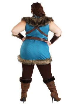 Plus Size Women's Deluxe Valhalla Viking Costume -Halloween Costumes womens plus size deluxe valhalla viking costume alt 1