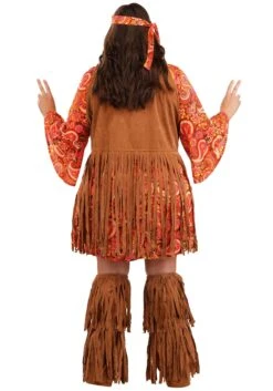 Plus Size Fringe Hippie Women's Costume 17 Plus Size Fringe Hippie Women's Costume -Halloween Costumes womens plus size fringe hippie costume alt 7