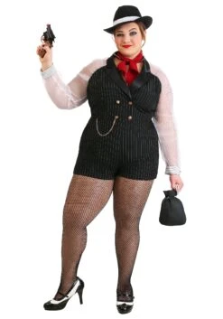 Women's Plus Size Gangster Gal Costume