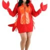 Plus Size Glamorous Lobster Women's Costume -Halloween Costumes womens plus size glamorous lobster costume