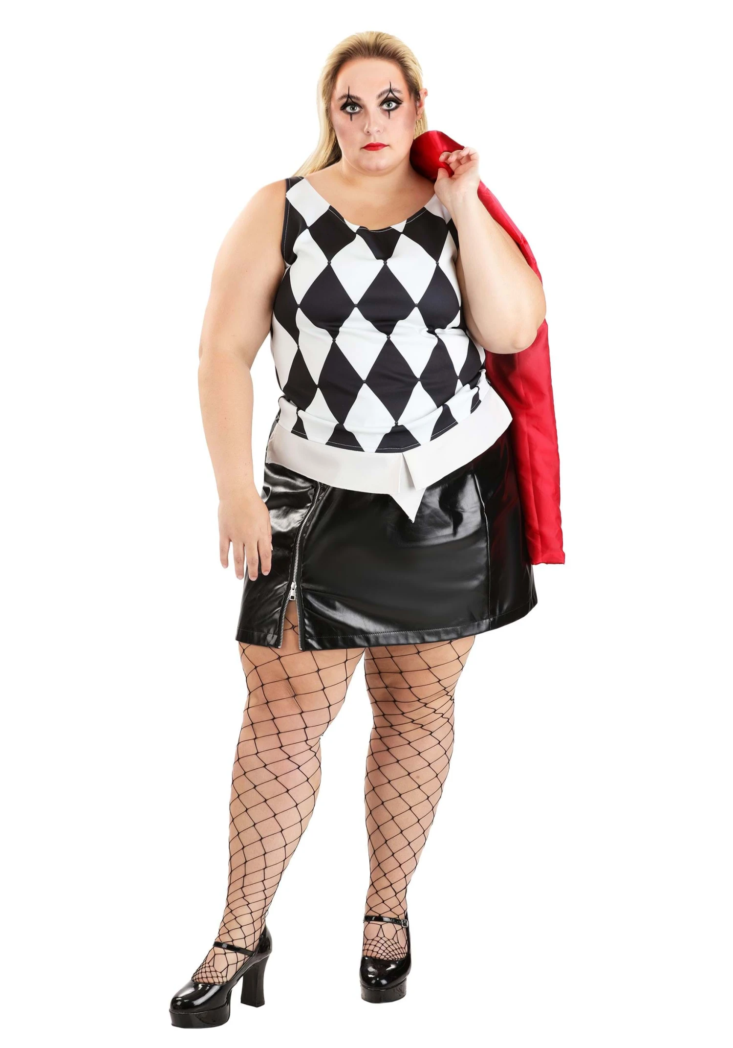 Plus Size Women's Lady Jokester Costume 4 Plus Size Women's Lady Jokester Costume - Image 2