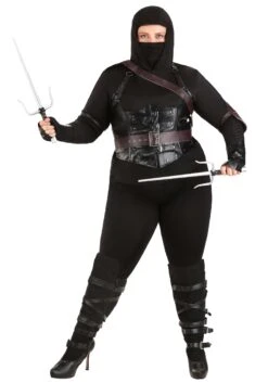Women's Plus Size Shadow Ninja Assassin Costume