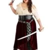 Plus Size Roving Buccaneer Women's Costume -Halloween Costumes womens plus size roving buccaneer costume