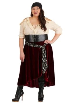 Plus Size Roving Buccaneer Women's Costume 22 Plus Size Roving Buccaneer Women's Costume -Halloween Costumes womens plus size roving buccaneer costume alt 9