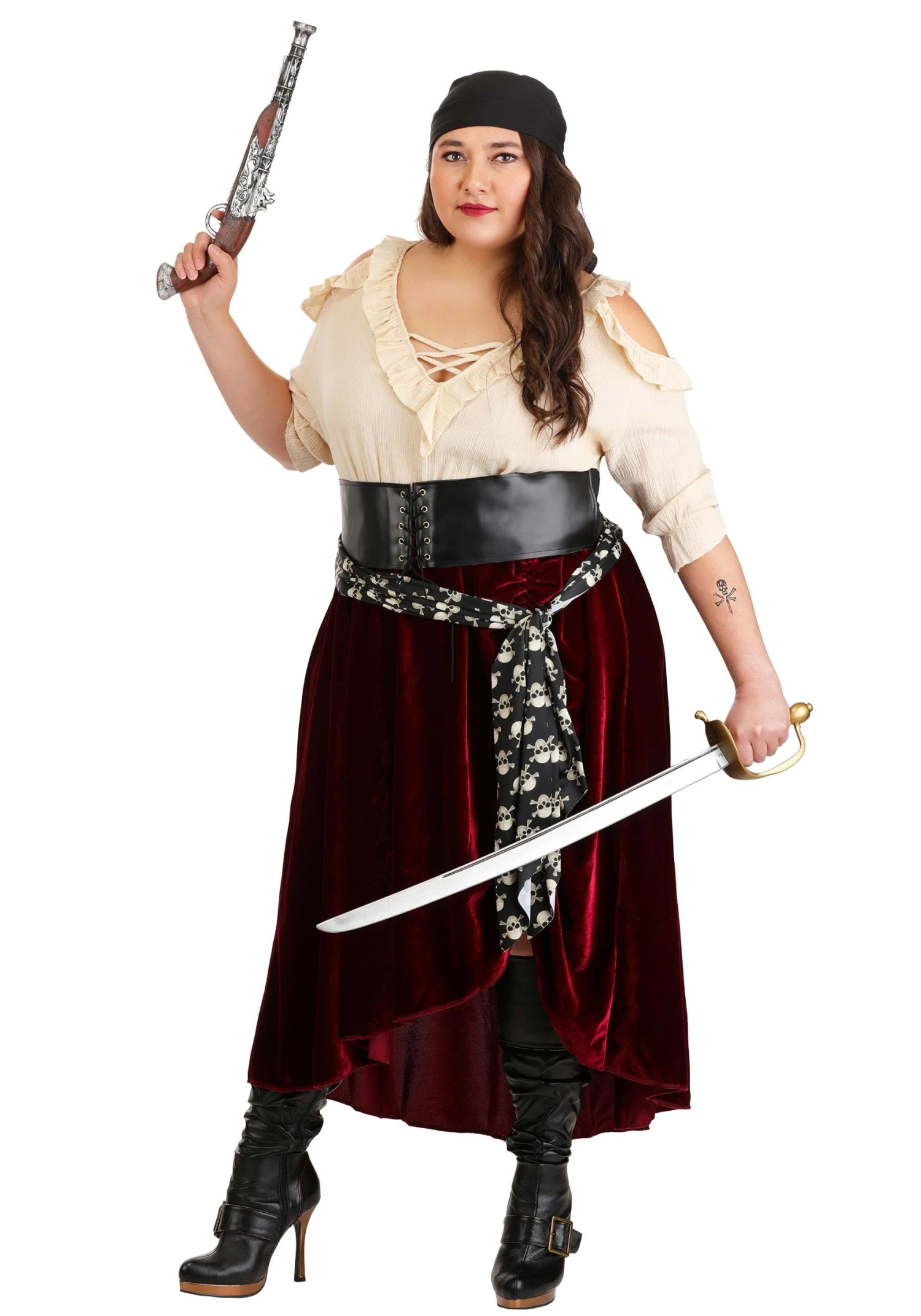 Plus Size Roving Buccaneer Women's Costume 3 Plus Size Roving Buccaneer Women's Costume