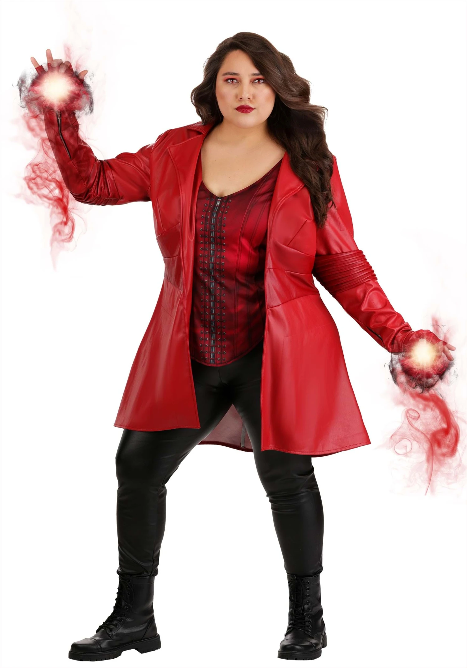JAZWARES Plus Size Premium Scarlet Witch Costume For Women 3 JAZWARES Plus Size Premium Scarlet Witch Costume For Women