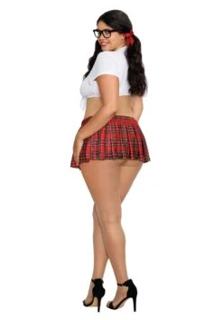 Dreamgirl Women's Plus Size Sexy Tie-Front Crop Top Schoolgirl Costume 5 Dreamgirl Women's Plus Size Sexy Tie-Front Crop Top Schoolgirl Costume -Halloween Costumes womens plus size sexy crop top schoolgirl costume alt 1