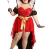 Plus Size Women's Sparkling Queen Of Hearts 2 Plus Size Women's Sparkling Queen Of Hearts -Halloween Costumes womens plus size sparkling queen of hearts