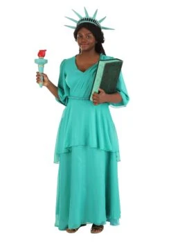 Women's Plus Size Statue Of Liberty Costume
