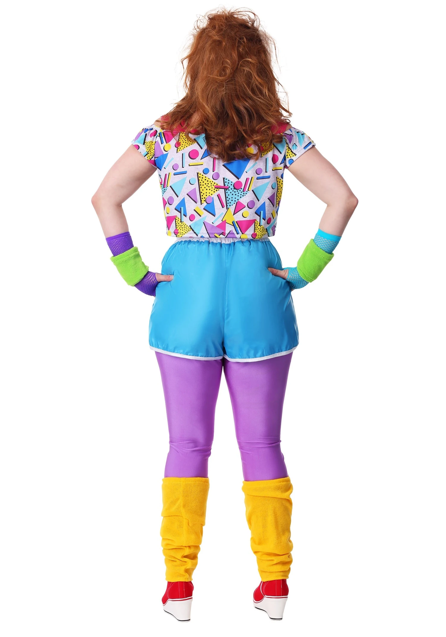 Women's Plus Size Work It Out 80s Costume 4 Women's Plus Size Work It Out 80s Costume - Image 2