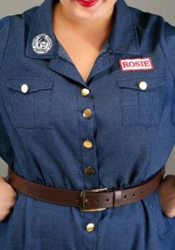 WWII Icon Costume For Plus Size Women -Halloween Costumes womens plus size wwii icon costume alt 5