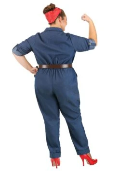 WWII Icon Costume For Plus Size Women -Halloween Costumes womens plus size wwii icon costume alt 7