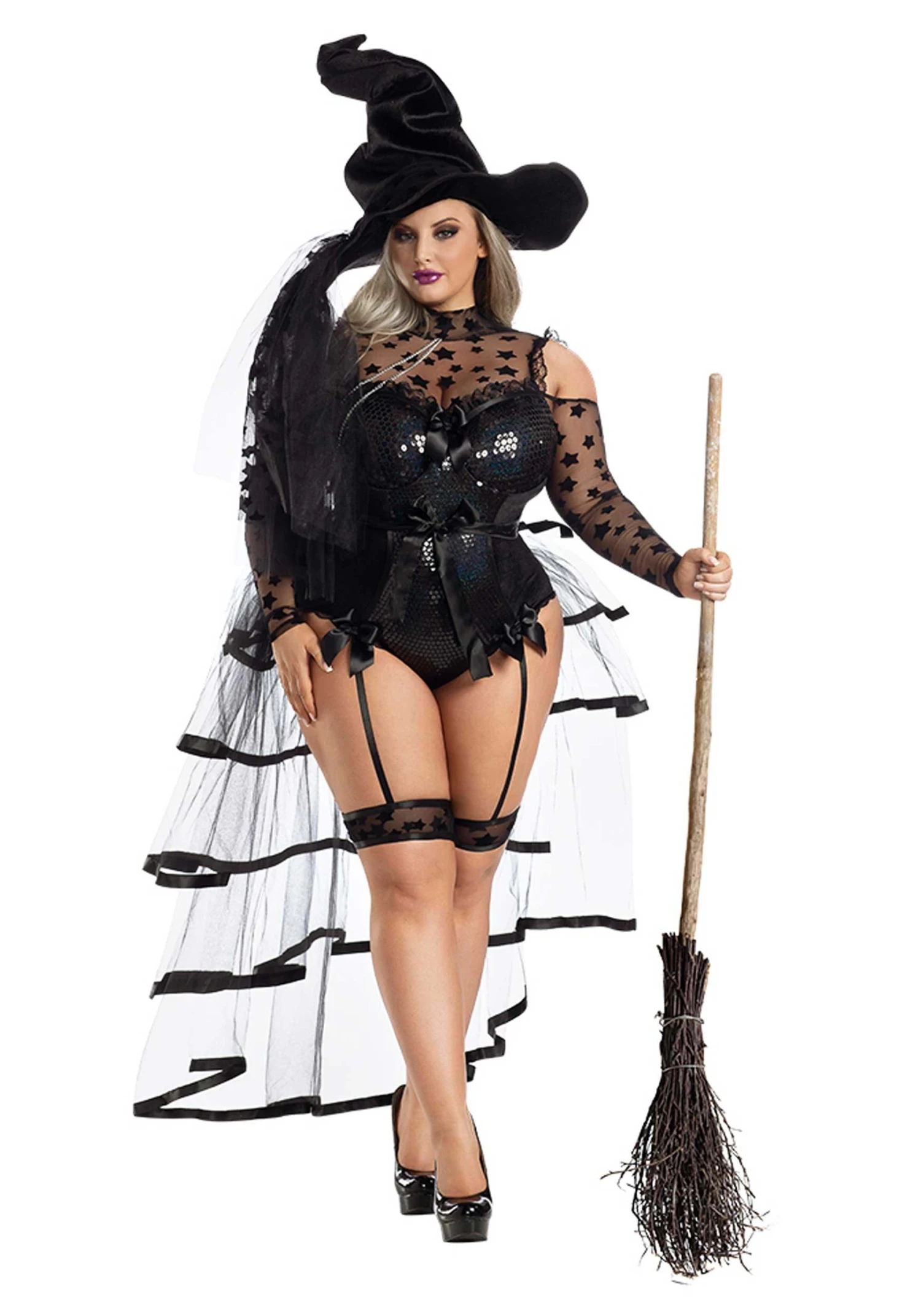 Plus Size Women's Starstruck Witch Costume 3 Plus Size Women's Starstruck Witch Costume