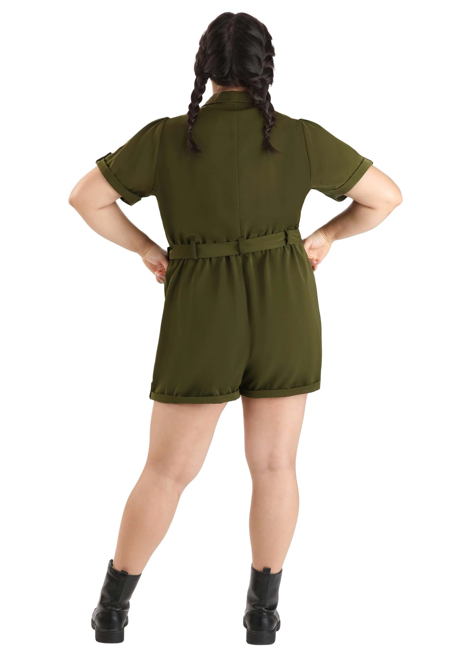 Plus Size Women's Top Gun Flight Suit Romper Costume 10 Plus Size Women's Top Gun Flight Suit Romper Costume - Image 8