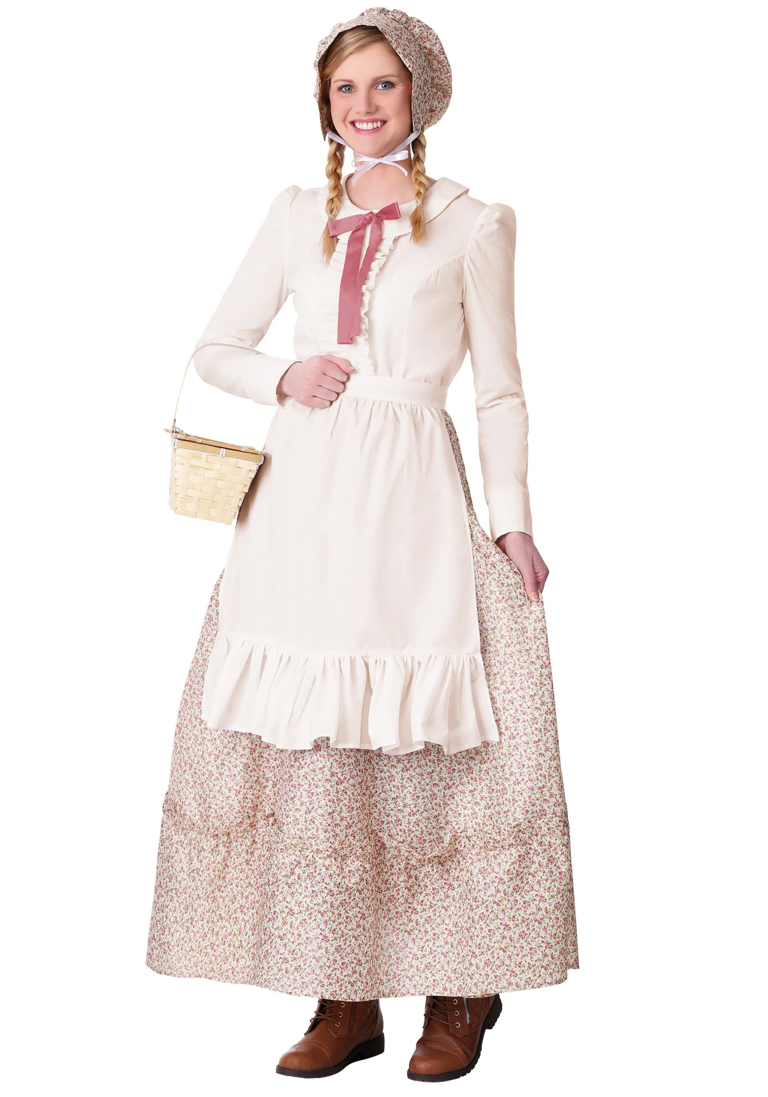 Women's Prairie Pioneer Costume 3 Women's Prairie Pioneer Costume