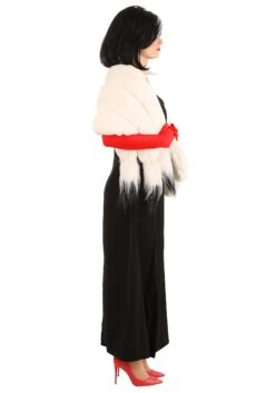 Cruella De Vil Stole Costume For Women From Disney’s 101 Dalmatians -Halloween Costumes womens prestige cruella de vil stole costume alt 12