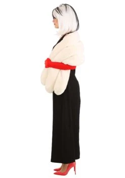 Cruella De Vil Stole Costume For Women From Disney’s 101 Dalmatians -Halloween Costumes womens prestige cruella de vil stole costume alt 13