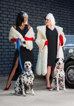 Cruella De Vil Stole Costume For Women From Disney’s 101 Dalmatians -Halloween Costumes womens prestige cruella de vil stole costume alt 2