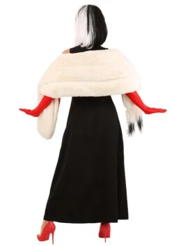 Cruella De Vil Stole Costume For Women From Disney’s 101 Dalmatians -Halloween Costumes womens prestige cruella de vil stole costume alt 4