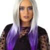 Purple And Grey Ombre Wig For Women -Halloween Costumes womens purple and grey ombre wig
