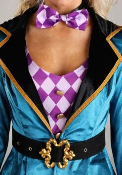 Purple Panache Mad Hatter Costume For Women 13 Purple Panache Mad Hatter Costume For Women -Halloween Costumes womens purple panache mad hatter costume alt 5