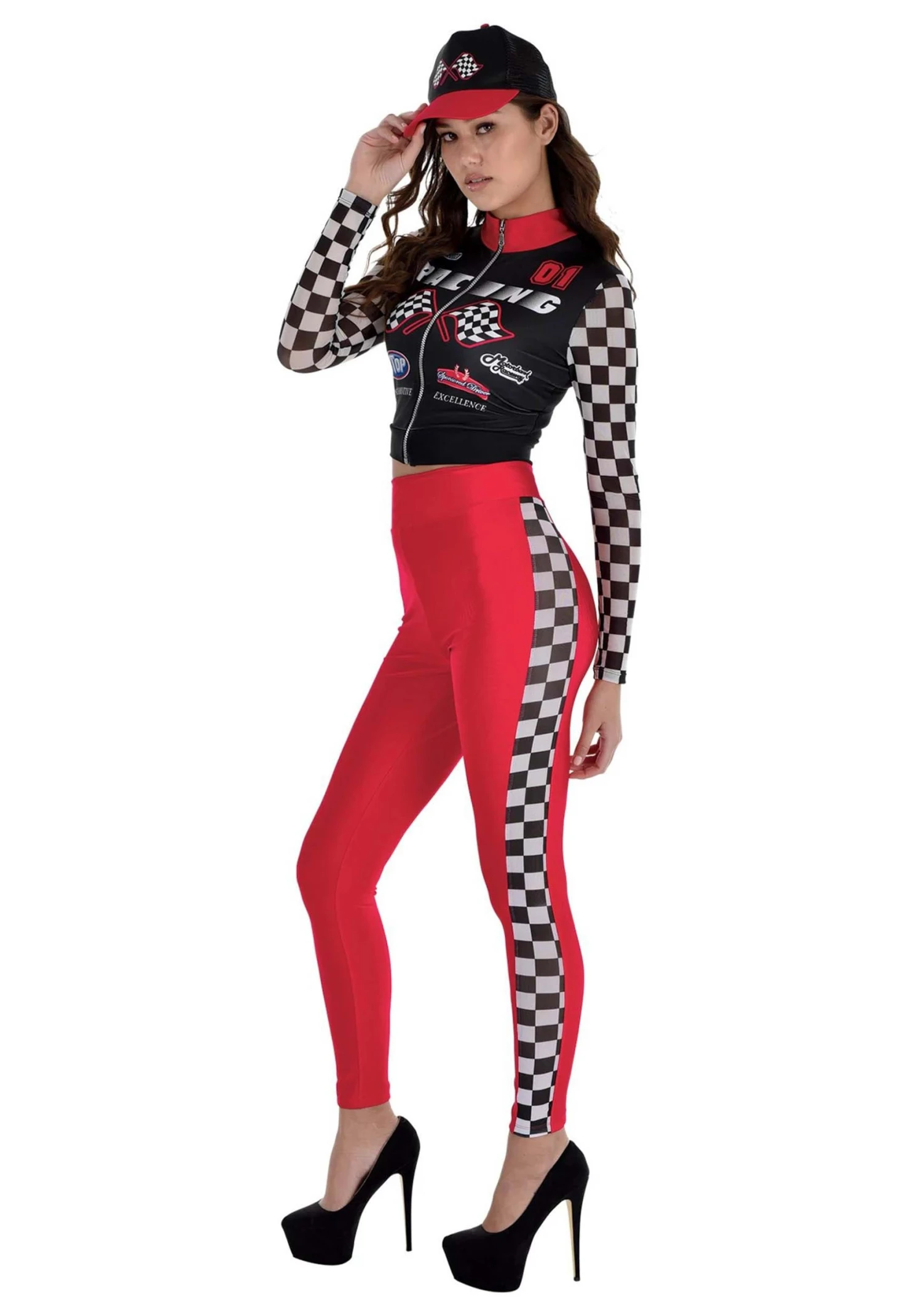 AMSCAN Women's Race Car Driver Suit Costume 3 AMSCAN Women's Race Car Driver Suit Costume