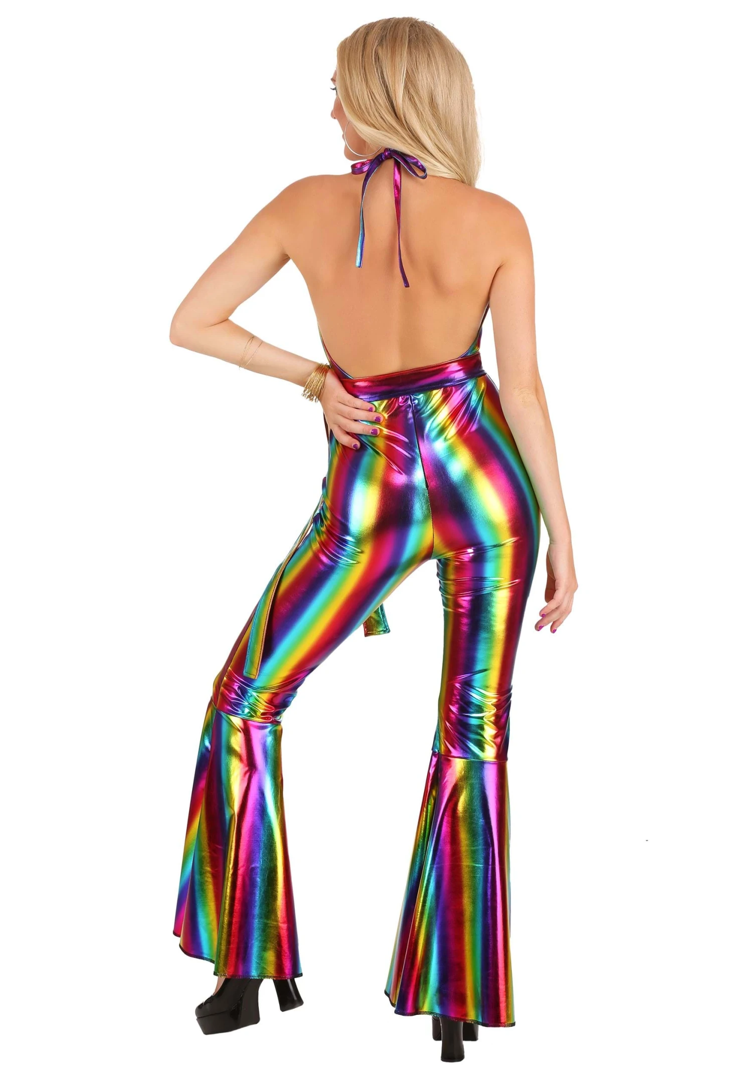Rainbow Rave Disco Costume For Women 4 Rainbow Rave Disco Costume For Women - Image 2