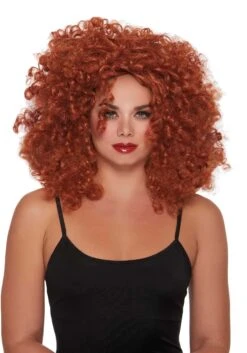 Dreamgirl Red Curly Wig For Women -Halloween Costumes womens red curly wig alt 2