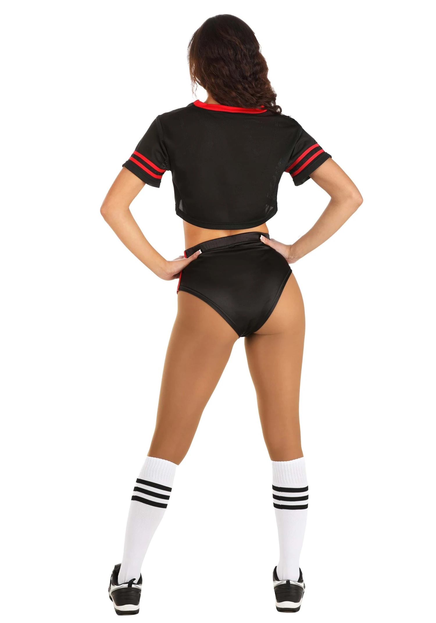 Women's Sexy Red Football Player Costume 4 Women's Sexy Red Football Player Costume - Image 2