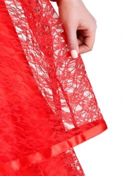 Red Gothic Wedding Dress Costume For Women -Halloween Costumes womens red gothic wedding dress alt 2