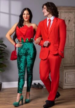 Red Rose Costume For Women -Halloween Costumes womens red rose costume alt 2