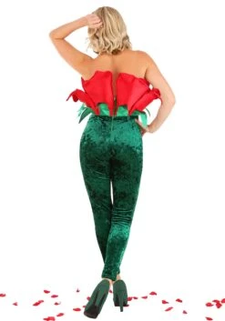 Red Rose Costume For Women -Halloween Costumes womens red rose costume alt 3