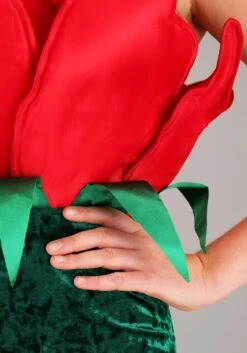 Red Rose Costume For Women -Halloween Costumes womens red rose costume alt 4